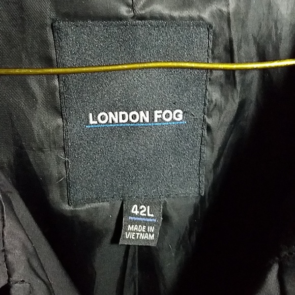 London Fog Black Trench Coat - Picture 4 of 6